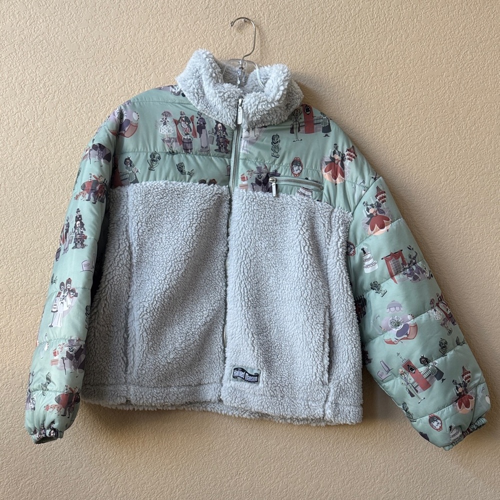 Disney Haunted Mansion Puffer Jacket with Sherpa Fleece - New with tags!
